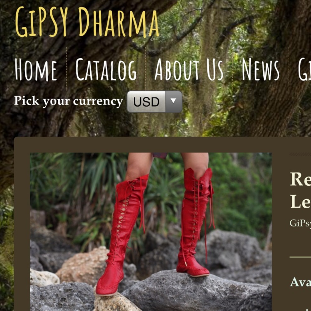 Gipsy dharma red boots